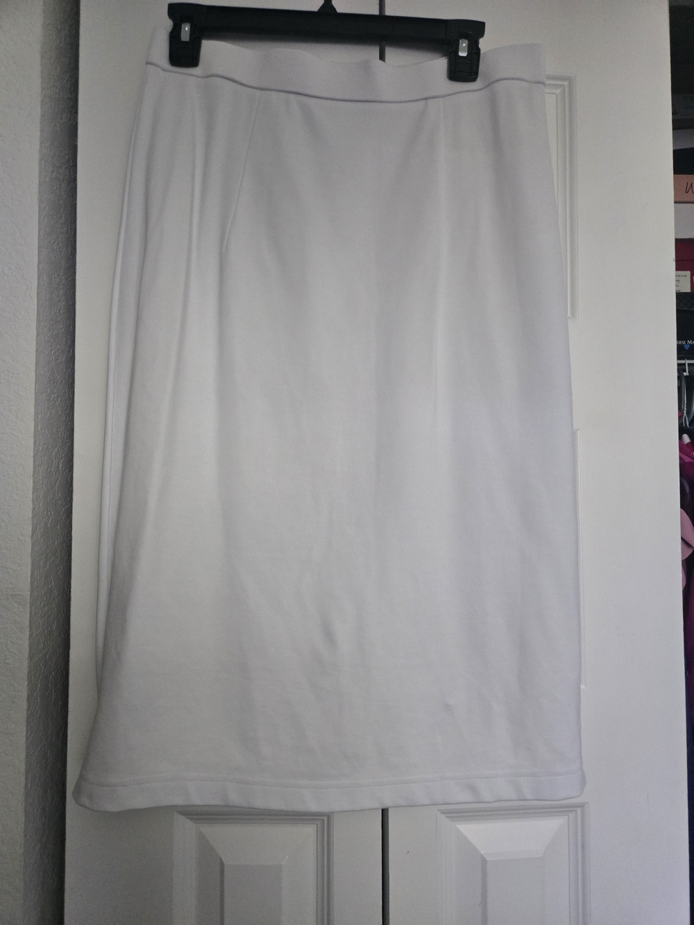 Women's White Two-Button Ponte Jacket - Picture 9 of 10